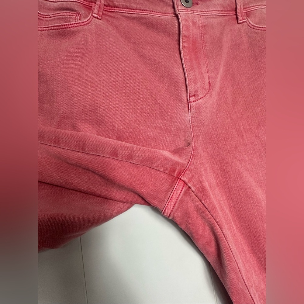 J Jill Denim Authentic Fit Slim Ankle Womens Size 16 Pink Casual - Picture 3 of 14